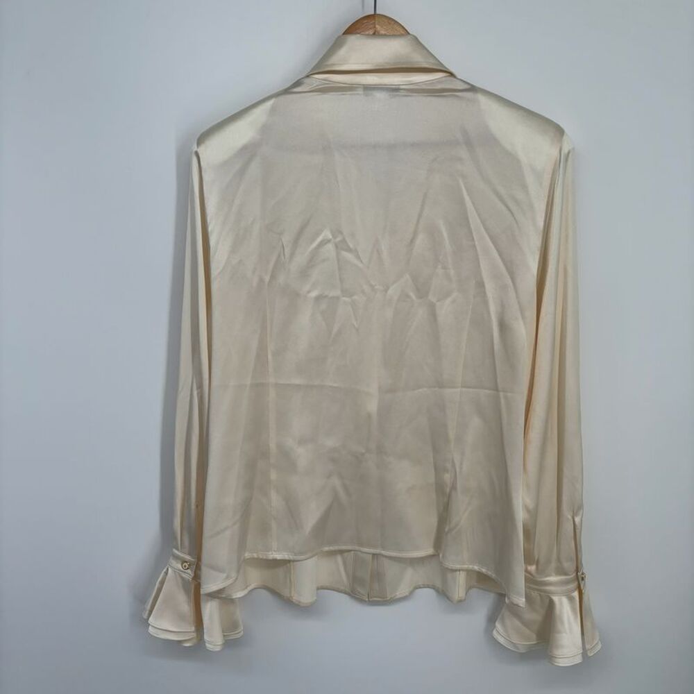 St. John Ruffled Button-Front Blouse - Picture 4 of 4